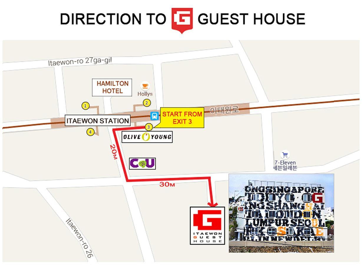 G Guesthouse Itaewon In Seoul Exterior foto